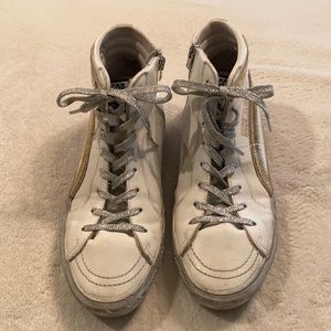 Golden Goose women’s high top tennis shoes